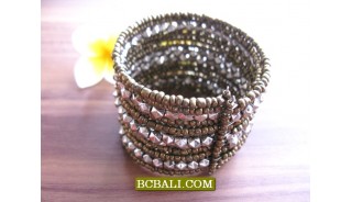 Bali Beads Cuff Bracelets Free Shipping Package